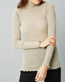 Femme Mare Top Laine & Soie caramel