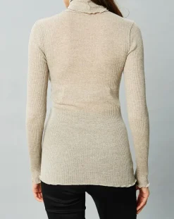 Femme Mare Top Laine & Soie caramel