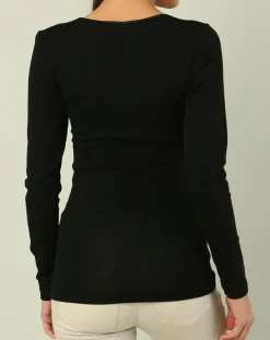 Mare Top Laine & Soie noir