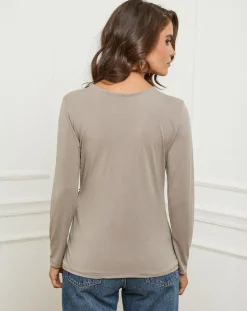 Clearance L'Armoire de Suzette Top Lena taupe
