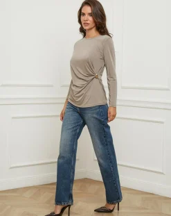 Clearance L'Armoire de Suzette Top Lena taupe