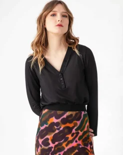 Indies Top Manches Longues Stella irise noir