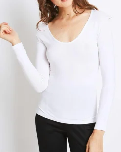 Femme Mare Top Marion en Micromodal blanc