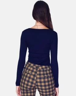 Femme Assuili Top Mia bleu nuit