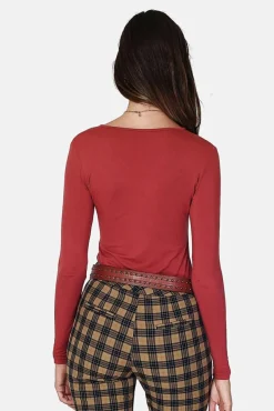 Sale Assuili Top Nisa bois de rose