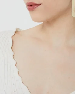 Best BDG by Urban Outfitters Top noori tie écru