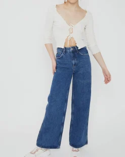 Best BDG by Urban Outfitters Top noori tie écru