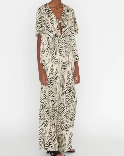 Best Zapa Top Tangui imprimée animal noir/beige