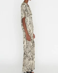 Best Zapa Top Tangui imprimée animal noir/beige