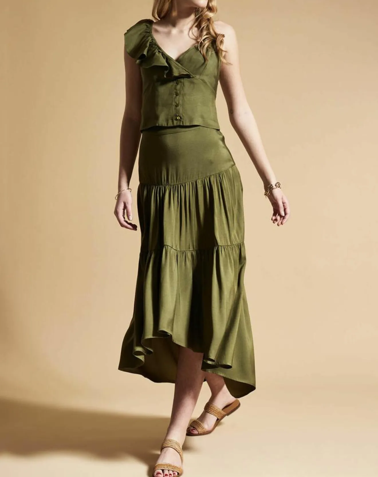 Femme Belair Top Teroli kaki