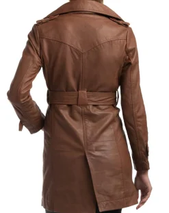 Hot Chyston Trench en Cuir Elsa cognac