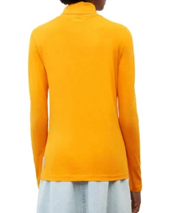 New Marc O'Polo T-Shirt 100% Coton Bio col roulé orange