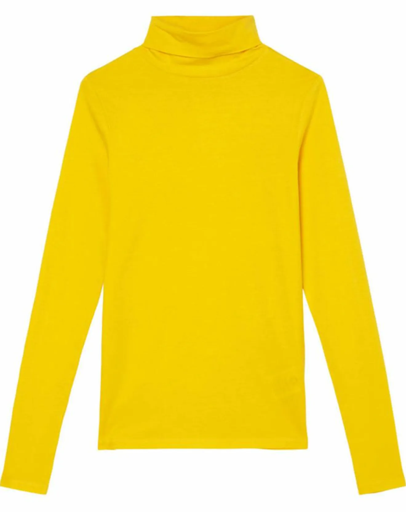 Femme Marc O'Polo T-Shirt 100% Coton Bio col roulé jaune