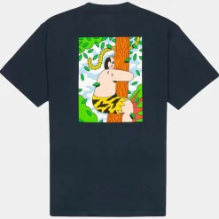 Homme Element T-Shirt 100% Coton Bio Earth bleu marine