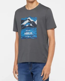 Homme North Sails T-Shirt 100% Coton Bio Graphic gris