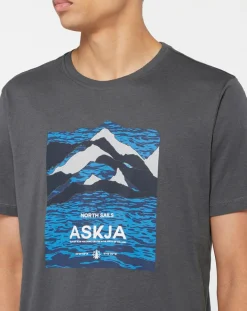 Homme North Sails T-Shirt 100% Coton Bio Graphic gris