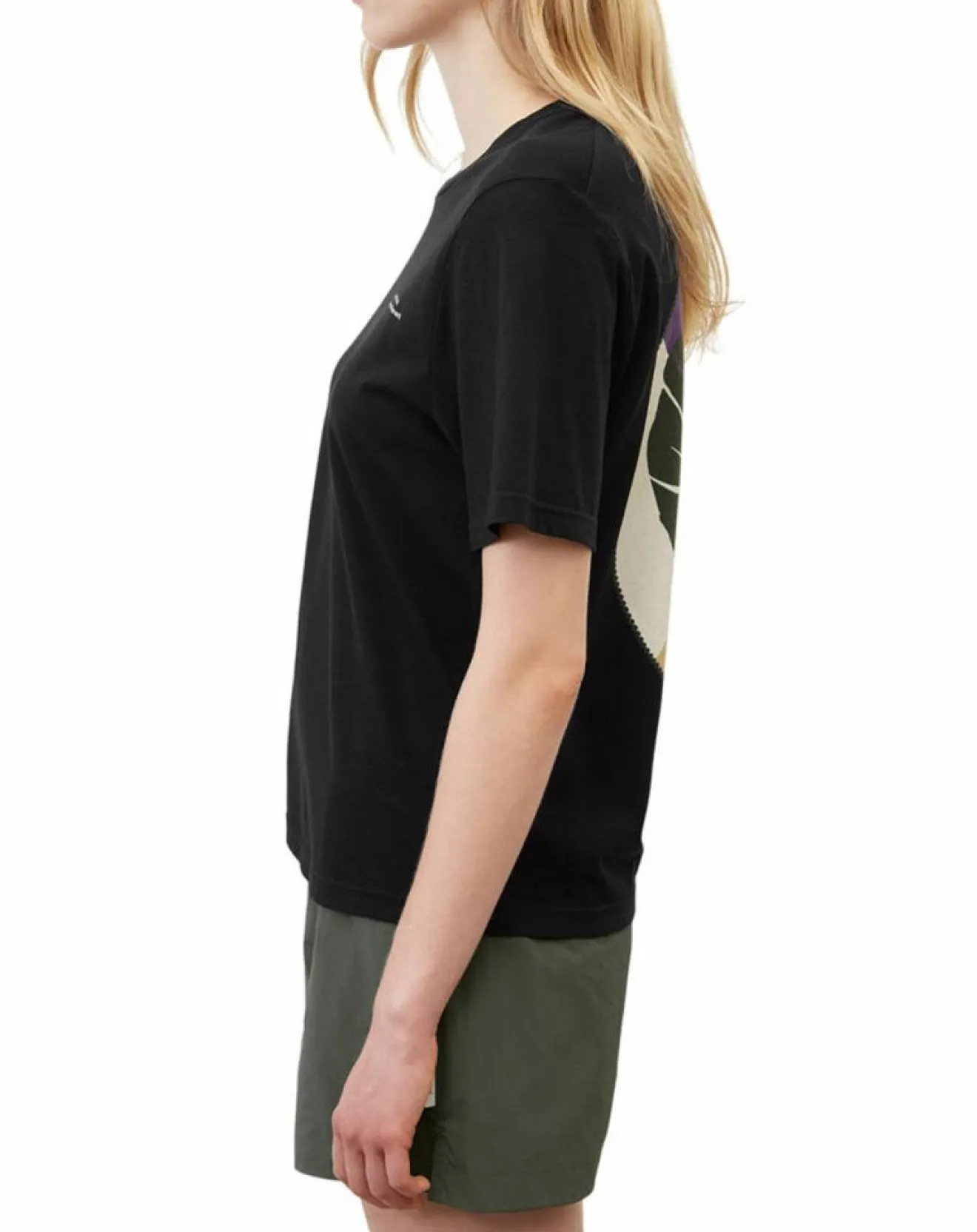 New Marc O'Polo T-Shirt 100% Coton Bio imprimé nature noir