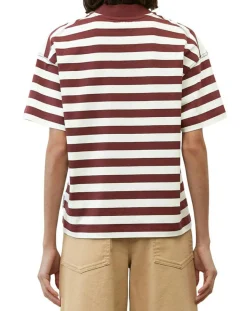 Discount Marc O'Polo T-Shirt 100% Coton Bio rayé rouge/blanc