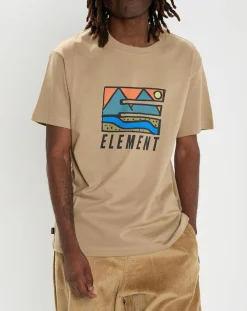 Homme Element T-Shirt 100% Coton Bio Trekka beige