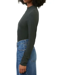 Femme Marc O'Polo T-Shirt 100% Coton Bio vert foncé