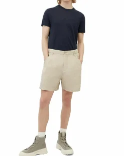 Homme Marc O'Polo T-Shirt 100% Lin manches courtes Col Rond bleu marine