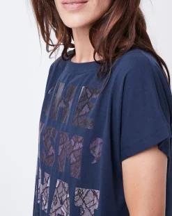 Outlet John Galliano T-Shirt à motif bleu nuit