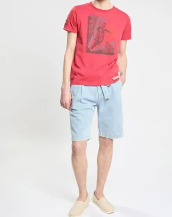 Homme Scotch & Soda T-Shirt à motif rouge