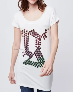 Best John Galliano T-Shirt à sequins blanc/rouge/vert