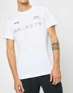 Hackett London T-Shirt Aston Martin Racing blanc