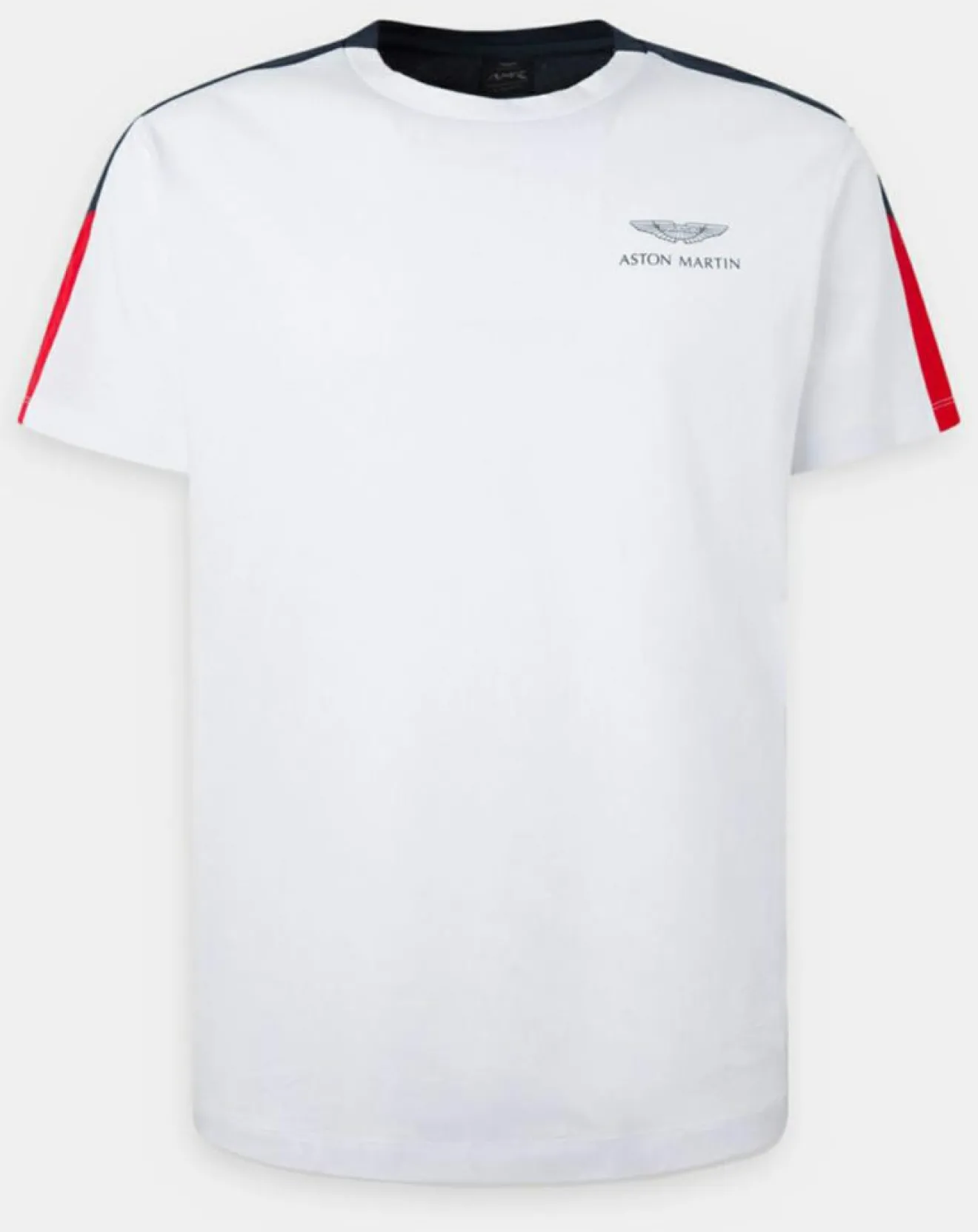 Homme Hackett London T-Shirt Bicolore Aston Martin Racing blanc/bleu