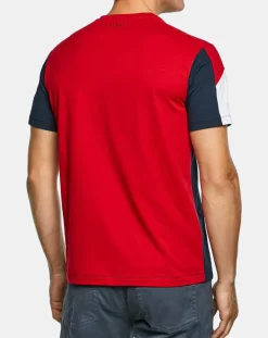 Homme Hackett London T-Shirt Bicolore Aston Martin Racing bleu/rouge