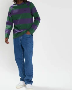 Homme Element T-Shirt Blunt 3.0 rayé Ls vert/violet