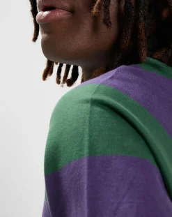 Homme Element T-Shirt Blunt 3.0 rayé Ls vert/violet
