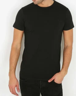 Homme Mare T-Shirt Col rond noir