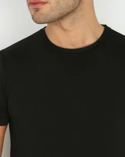 Homme Mare T-Shirt Col rond noir