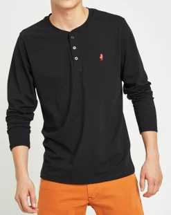 New Country Classics by MCS T-Shirt col tunisien noir