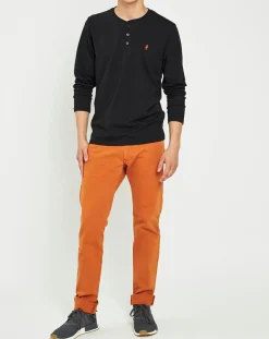 New Country Classics by MCS T-Shirt col tunisien noir