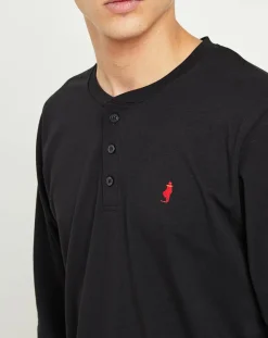 New Country Classics by MCS T-Shirt col tunisien noir