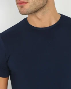 Homme Mare T-Shirt Col V Manches Courtes marine