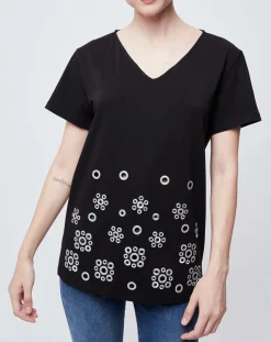 John Galliano T-Shirt Col v noir