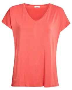 Femme Femilet T-Shirt col V pêche