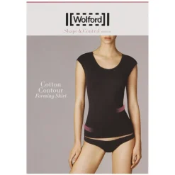 Discount Wolford T-Shirt Coton Contour noir