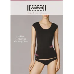 Femme Wolford T-Shirt Coton Contour rose poudré