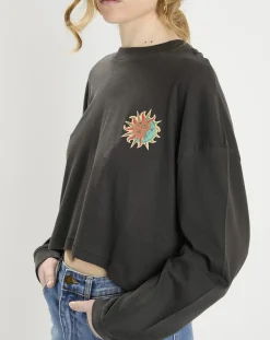 Discount Billabong T-Shirt cropped Boyfriend noir