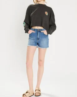 Discount Billabong T-Shirt cropped Boyfriend noir