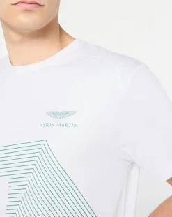 Homme Hackett London T-Shirt Design Aston Martin Racing blanc