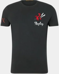 Homme Replay T-Shirt Devil Cœur noir