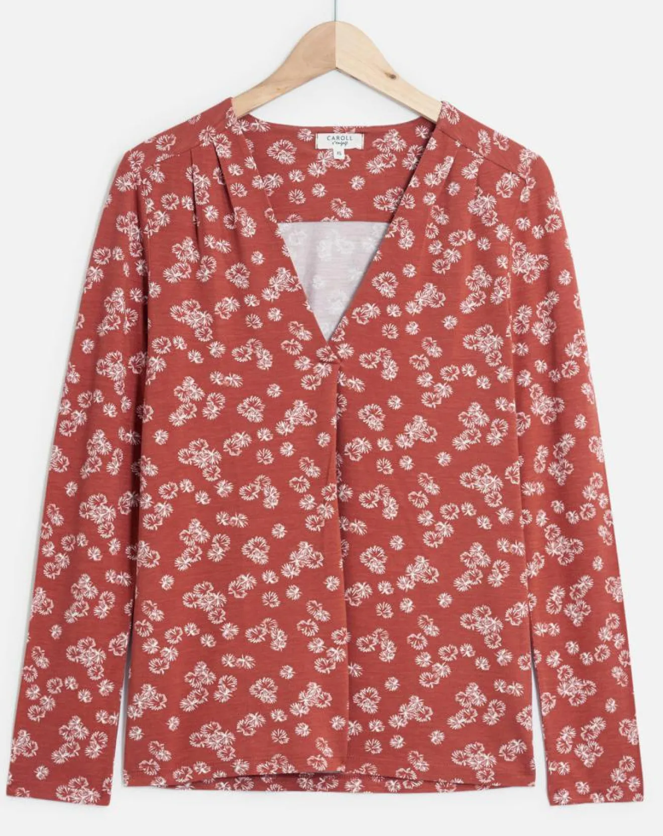 Femme Caroll T-Shirt Doris à fleurs pêche