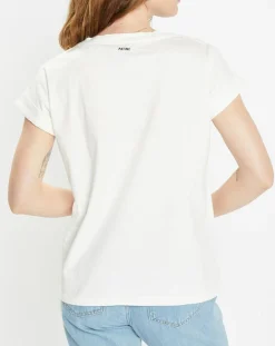 Femme Galeries Lafayette T-Shirt en Coton Bio Sisters blanc