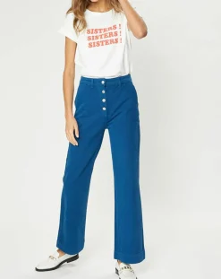 Femme Galeries Lafayette T-Shirt en Coton Bio Sisters blanc